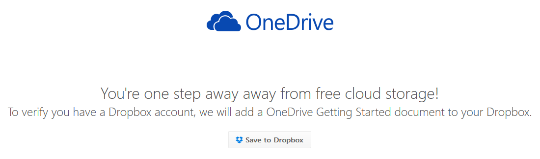 OneDrive Dropbox Offer